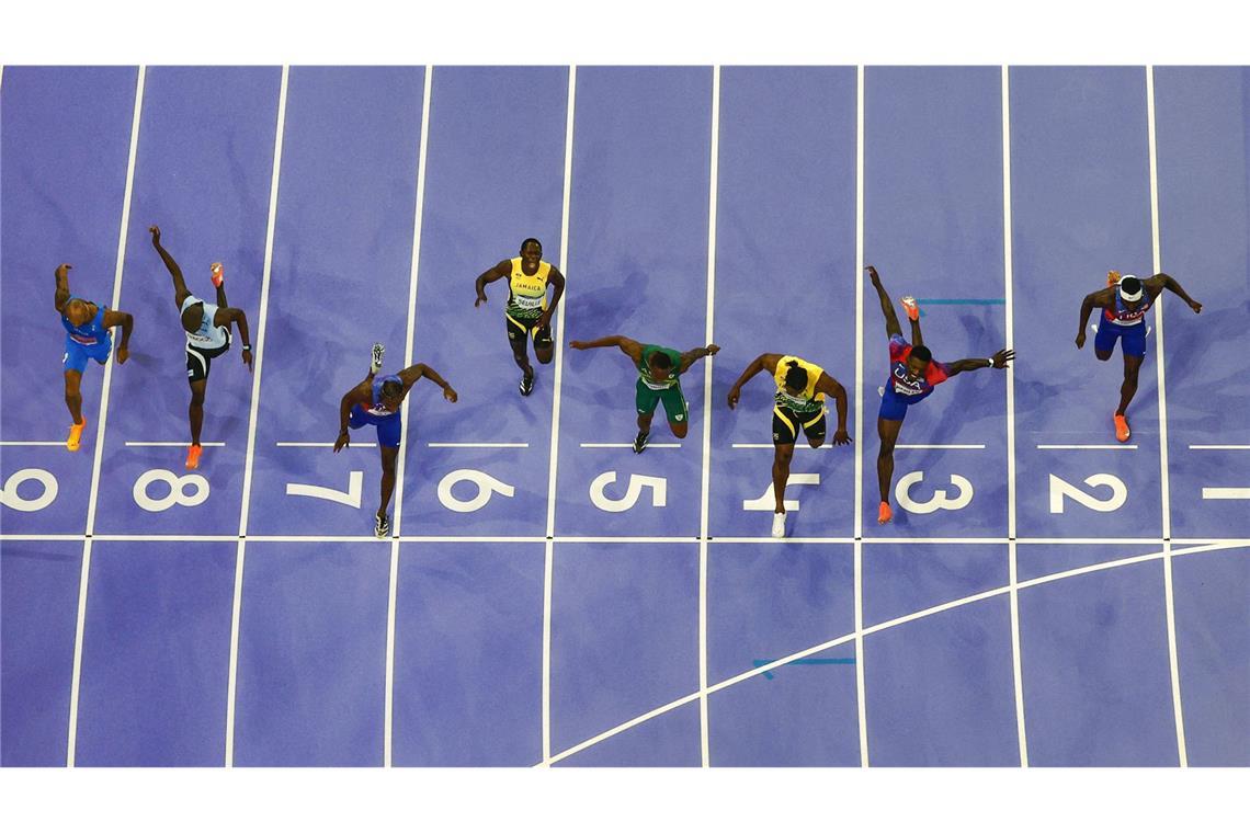 Ein weiteres sportliches Highlight: Nie war ein 100-Meter-Finale bei Olympia enger. Am Ende trennten den Erst- und den Achtplatzierten nur zwölf Hundertstel.