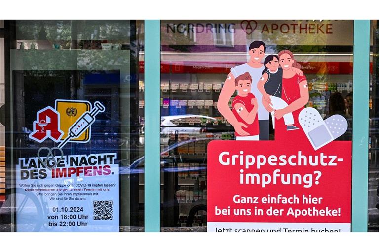 Eine Grippeschutzimpfung bekommt man zum Beispiel in Apotheken oder beim Hausarzt.