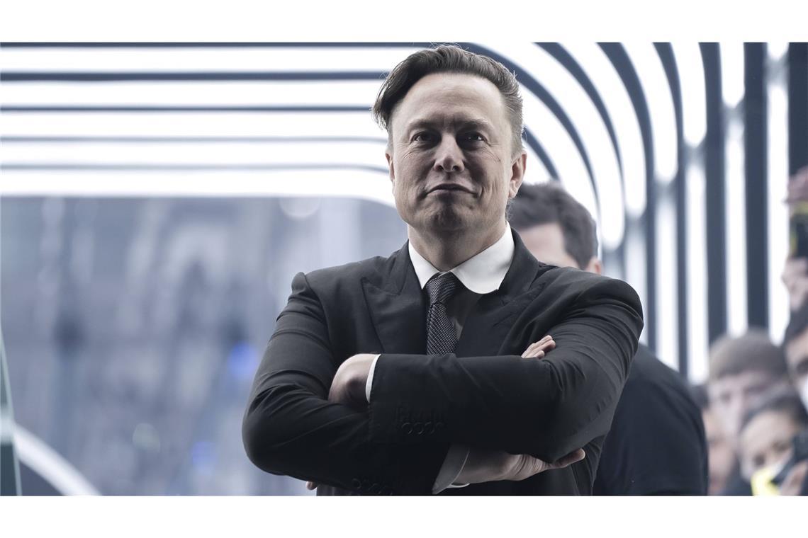 Elon Musk bei der Eröffnung der Tesla-Fabrik in Brandenburg.