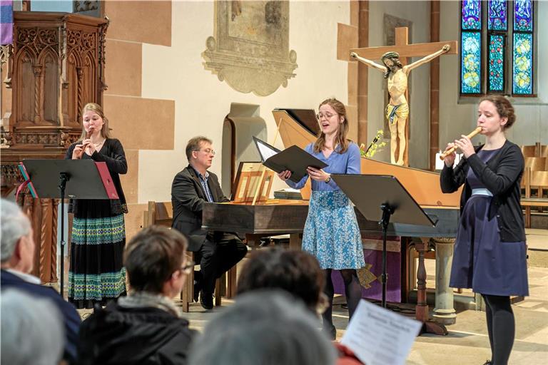 Esther Esch (von links), Peter Kranefoed, Anna-Maria Wilke und Isabel Röbstorf haben das Publikum beeindruckt mit einem Konzert, bei dem einfach alles gestimmt hat. Foto: Stefan Bossow