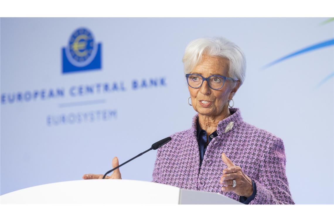 EZB-Präsidentin Christine Lagarde warnt vor einer anhaltenden Konjunkturschwäche in der Eurozone. (Archivbild)