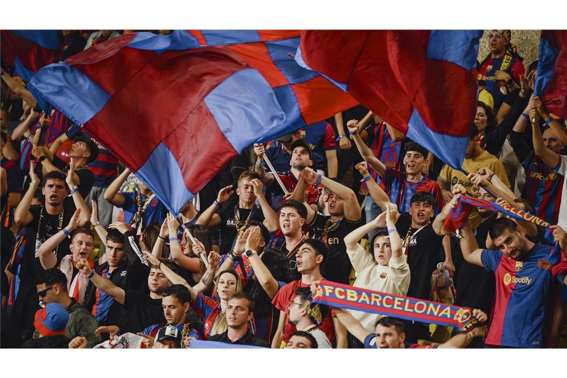 Fans des FC Barcelona in Monaco