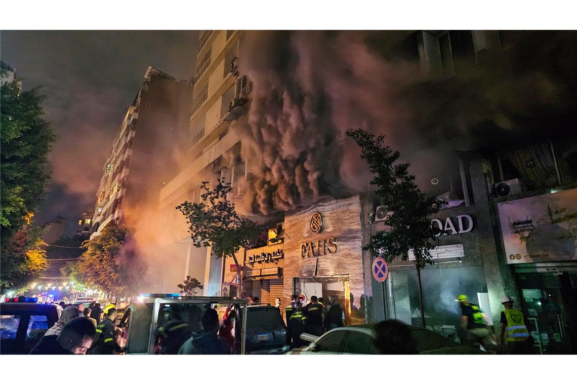 Feuer in Beirut nach israelischem Luftangriff (Archivbild).