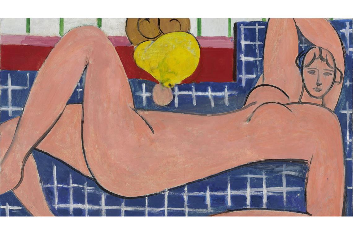 Figuren waren für Matisse nicht wichtiger als Muster und Ornamente: „Grand nu couché (Nu rose)“, 1935.