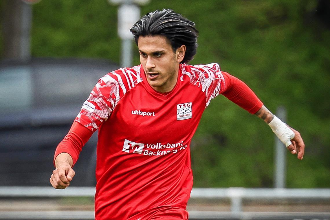 Flavio Santoro richtet mit der TSG Backnang den Blick aufs Derby gegen Großaspach. Foto: Alexander Becher