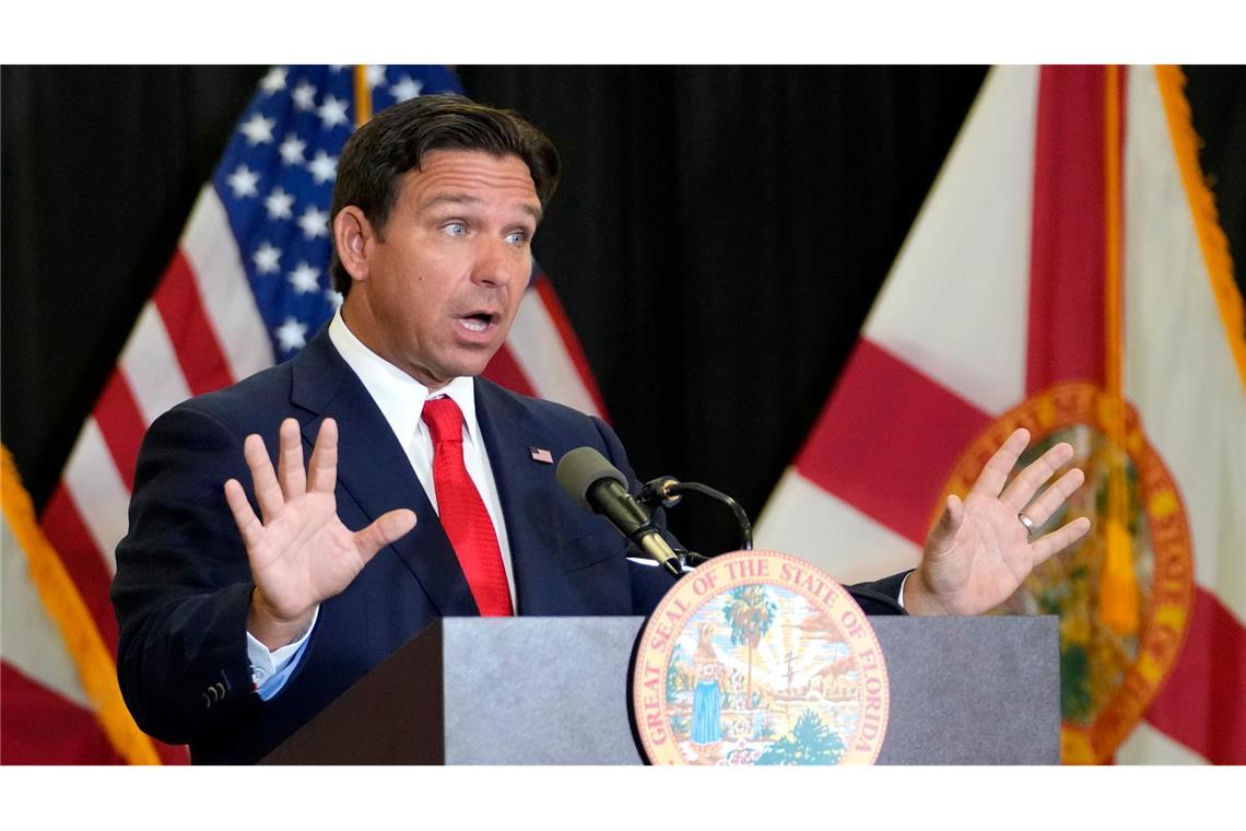 "Florida ist kein Ort, an dem diese Art von Verhalten willkommen ist", sagt Gouverneur Ron DeSantis. (Archivbild)