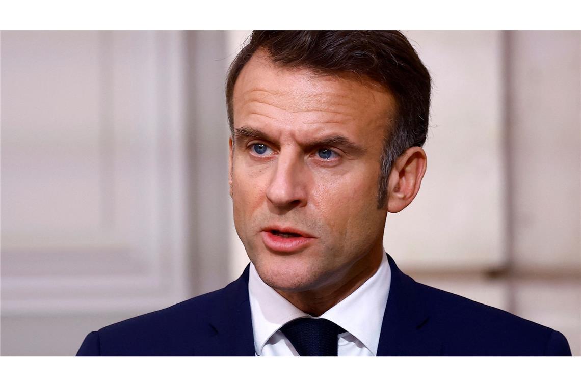 Frankreichs Präsident Emmanuel Macron fordert eine politische Lösung des Nahost-Konflikts.