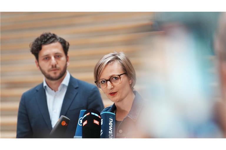 Franziska Brantner und Felix Banaszak kandidieren gemeinsam für den Parteivorsitz.