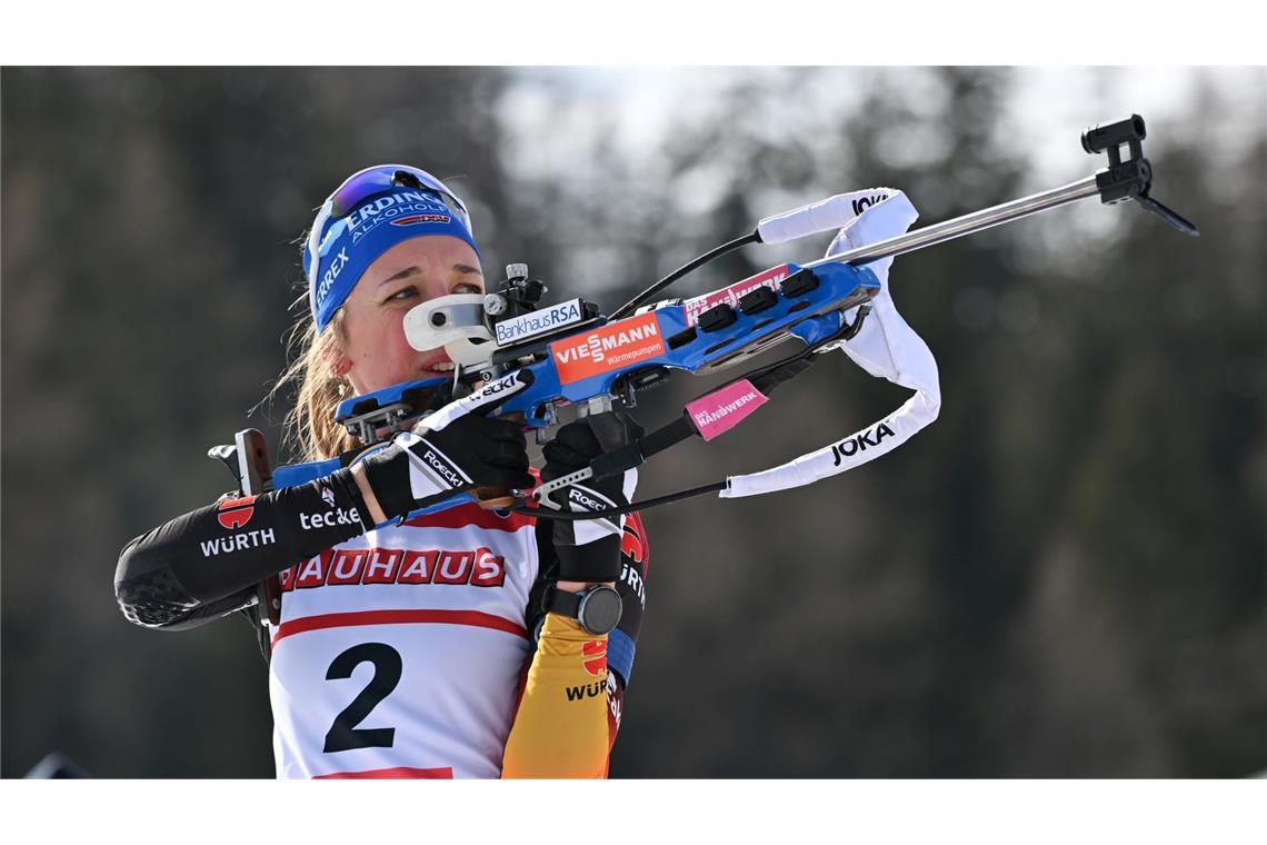 Franziska Preuß gab auch am letzten WM-Tag alles.