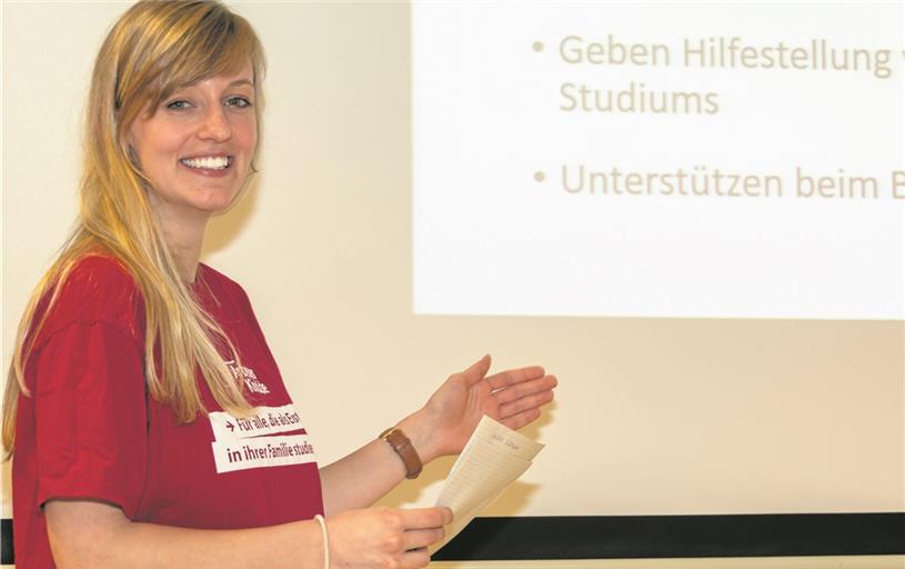 Franziska Wudi von der gemeinnützigen Organisation arbeiterkind.de klärte auch zahlreiche Fragen rund ums Studium. Foto: privat