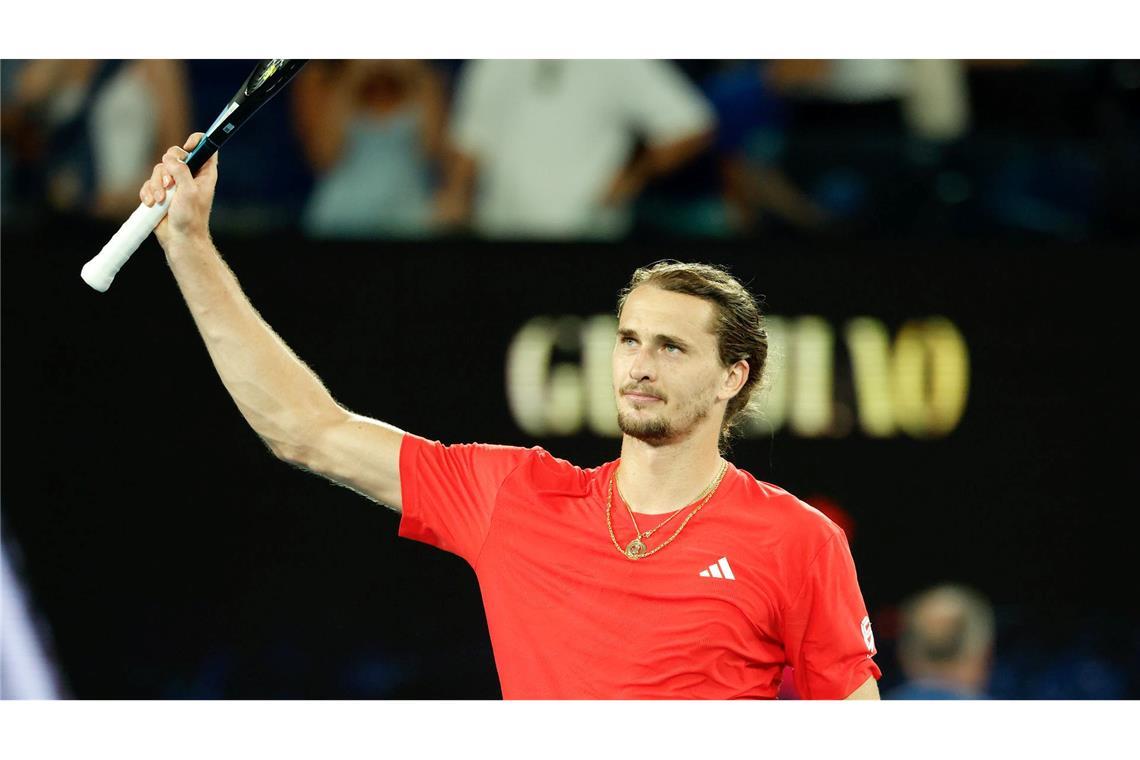 Freute sich über den Auftaktsieg bei den Australian Open: Alexander Zverev.