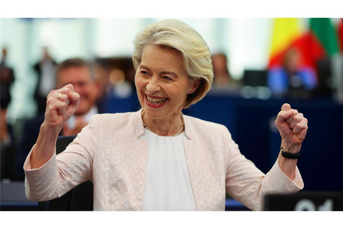 Geschafft: Ursula von der Leyen kann weitere fünf Jahre EU-Kommissionspräsidentin bleiben.