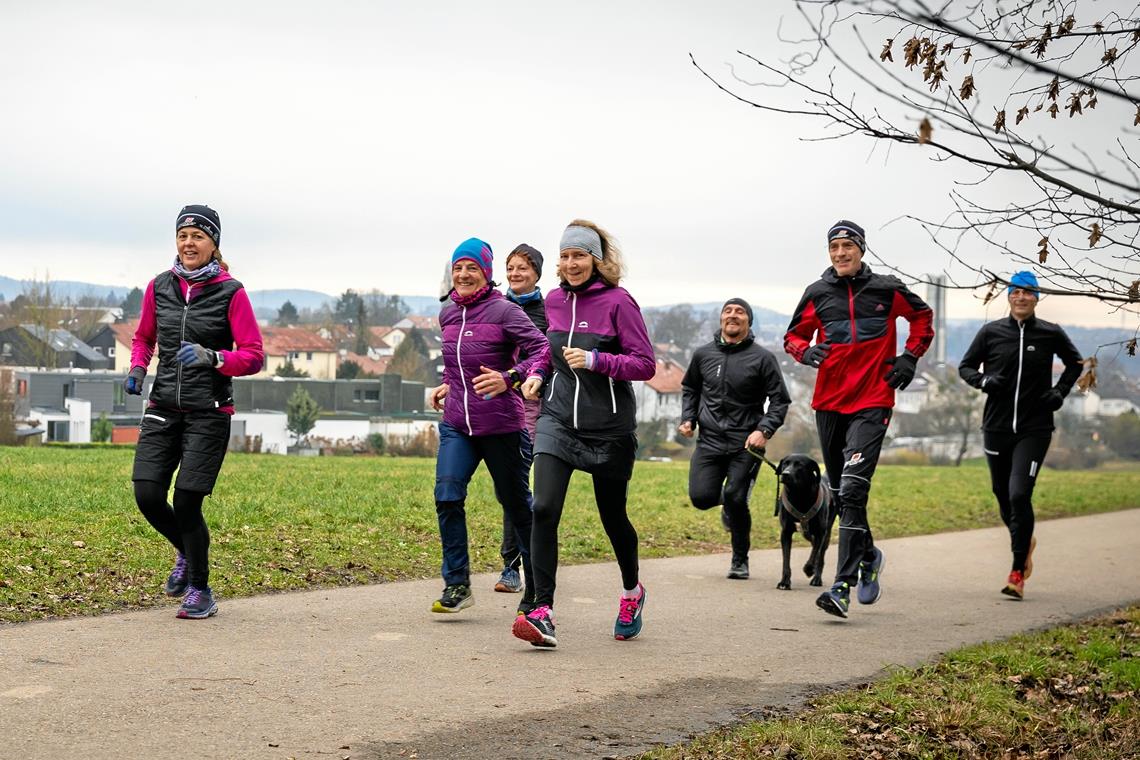 Geschlossenes Team: Die „Schwaben auf Lauf“ siegten in der Wertung der durchschnittlichen Leistung pro Gruppenmitglied.Foto: A. Becher