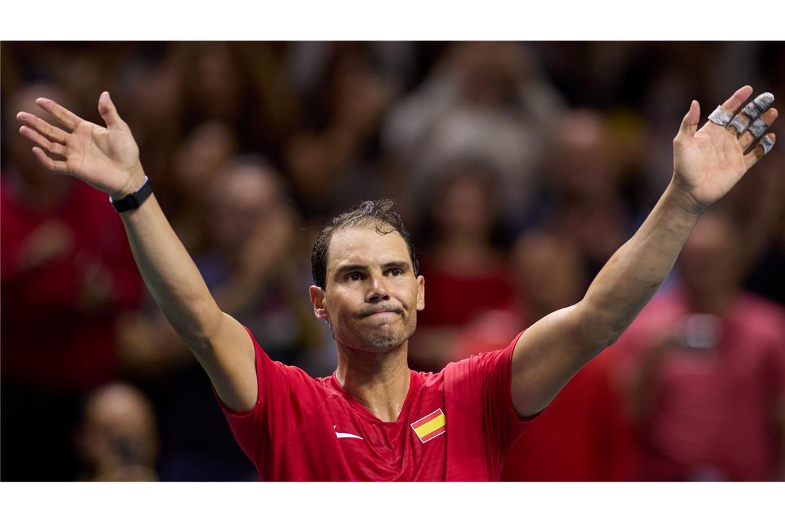 Große Emotionen: Spaniens Tennisstar Rafael Nadal verliert das allerletzte Spiel seiner Karriere.