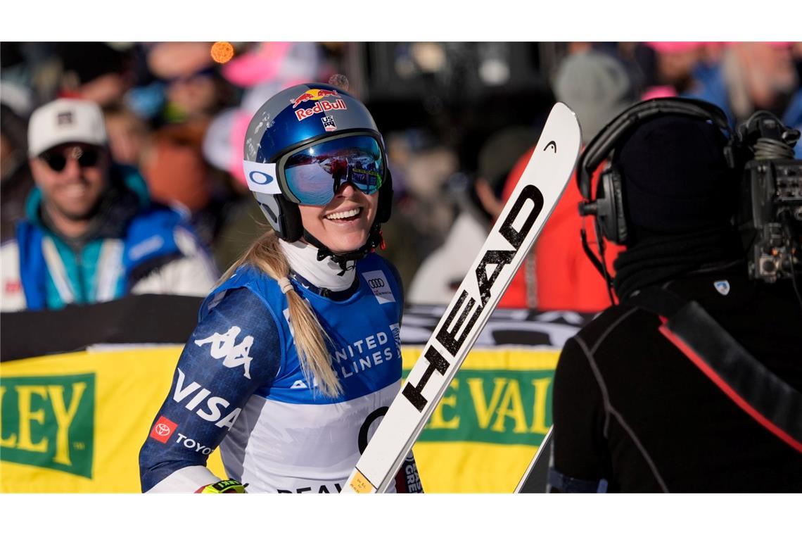 Happy und angriffslustig: Lindsey Vonn.