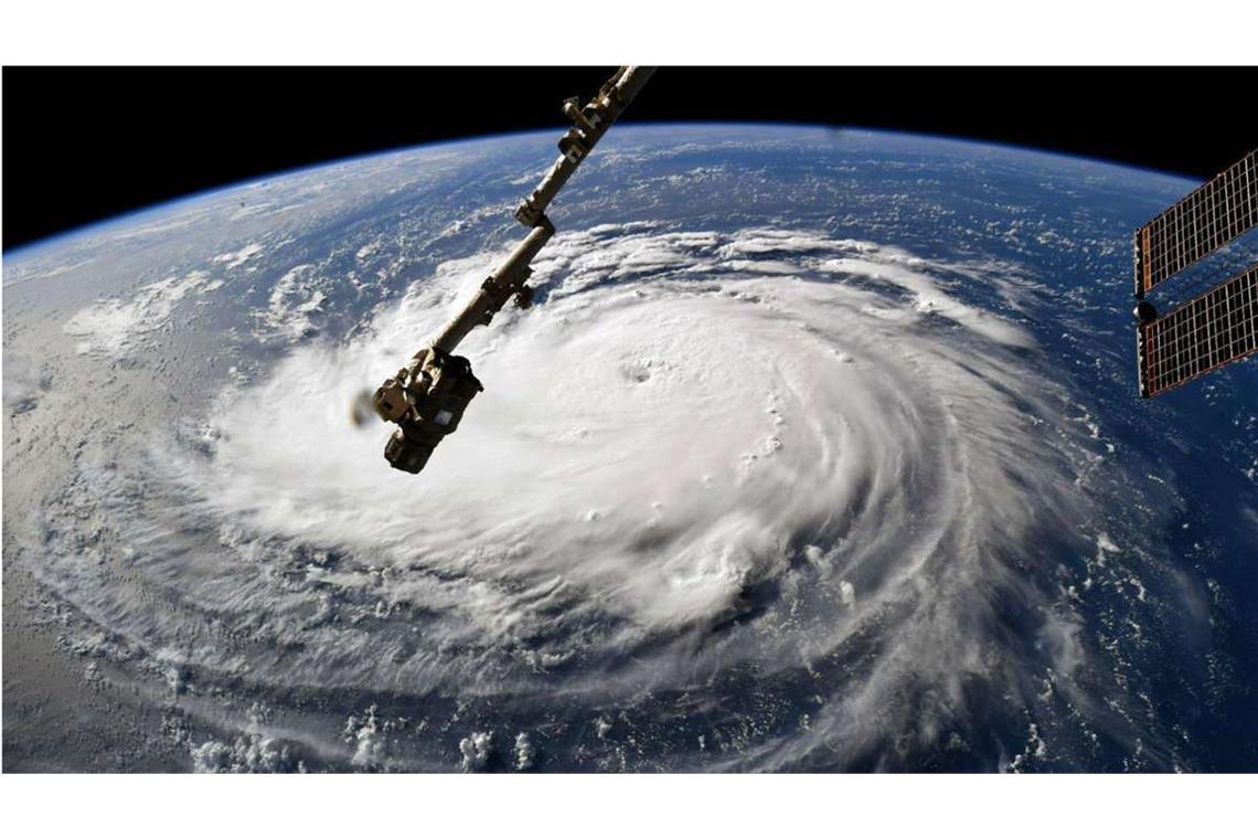 Hurrikan „Florence“ über dem US-Bundesstaat Florida, aufgenommen von der Weltraumstation ISS am 18. September 2018.