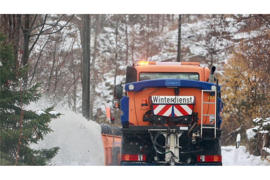 Im Harz rückte bereits der Winterdienst aus.