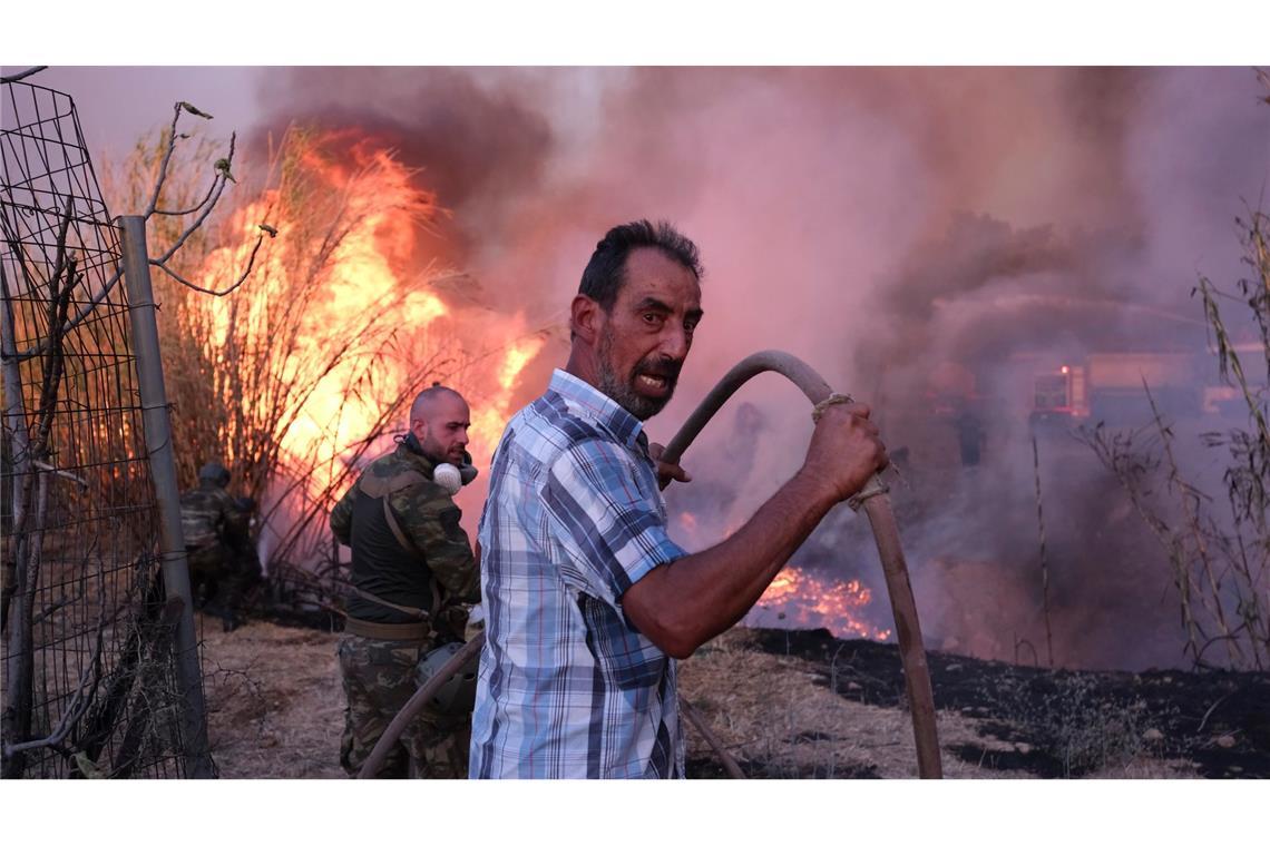 Im Norden von Athen wütetete gerade über Tage hinweg ein Großbrand.