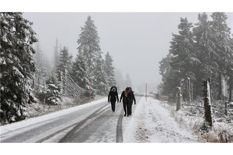 Im Oberharz konnte schon der erste Winterspaziergang unternommen werden. Wo schneit es sonst noch in Deutschland?