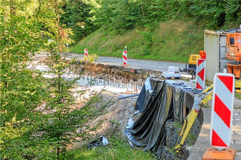 Im Sommer vergangenen Jahres mussten bereits größere Arbeiten zur Hangsicherung vorgenommen werden. Foto: Stefan Bossow