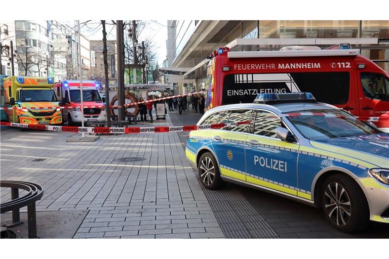 In der Innenstadt von Mannheim kam es an Rosenmontag zu einem großen Polizeieinsatz.