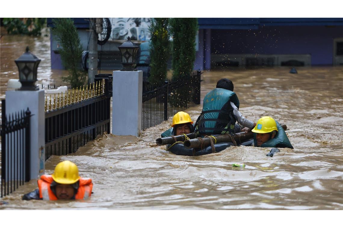 In Nepal ist Land unter. Schwere Überschwemmungen forderten viele Tote.