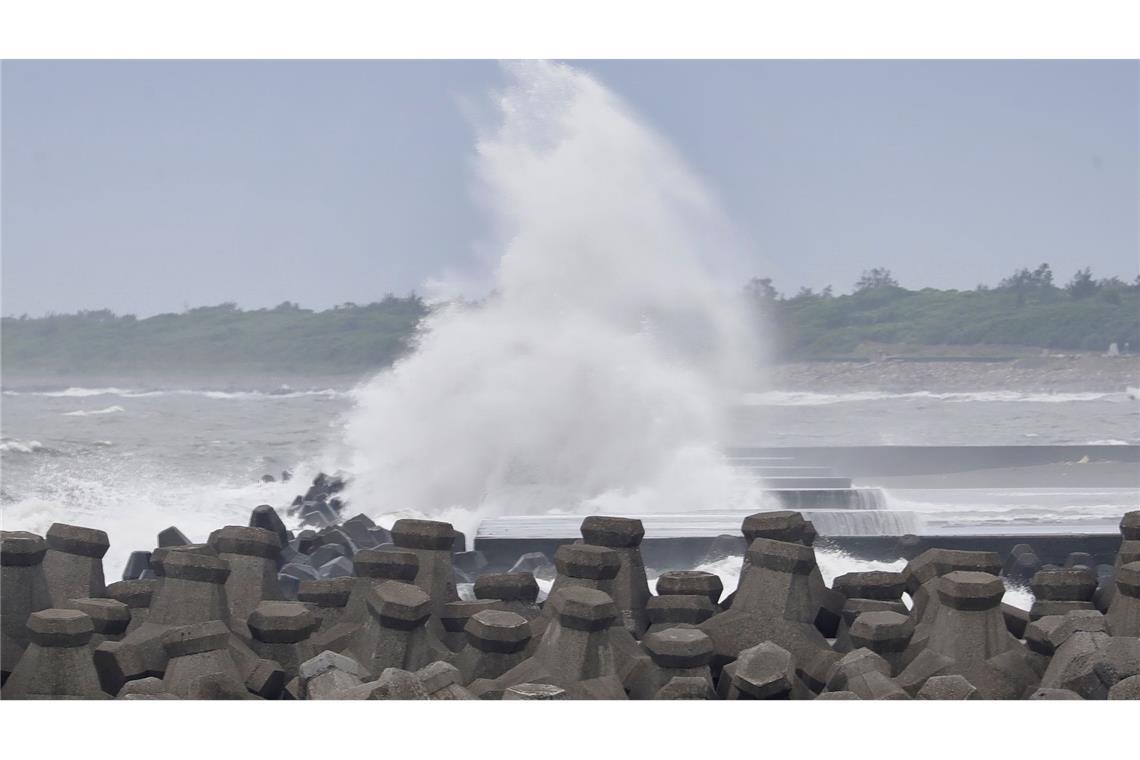 In Taiwan wird der Taifun an der Küste im Südwesten erwartet.