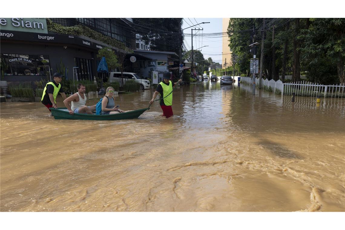 In Thailand kämpfen viele Regionen mit Hochwasser.