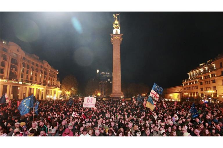 In Tiflis werden Massenproteste erwartet, zu denen die Opposition aufgerufen hatte. (Archivbild)