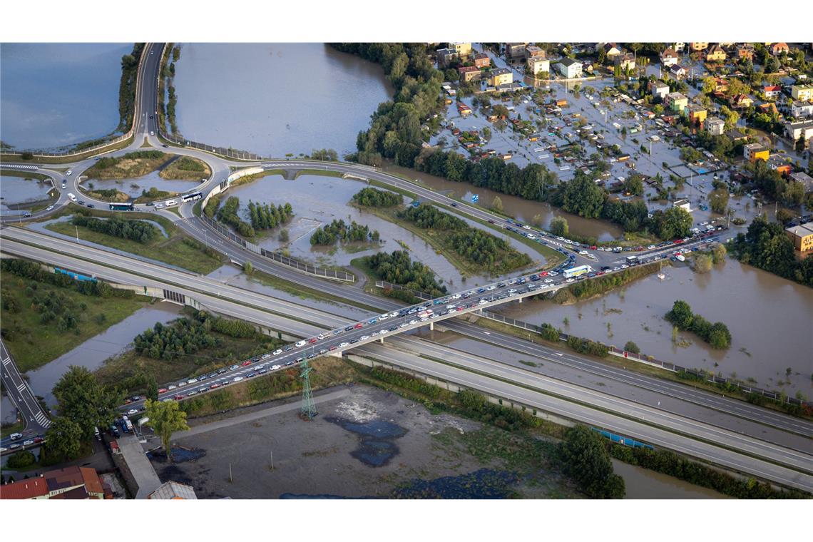 In Tschechien hatte das Hochwasser ganze Landstriche überflutet.