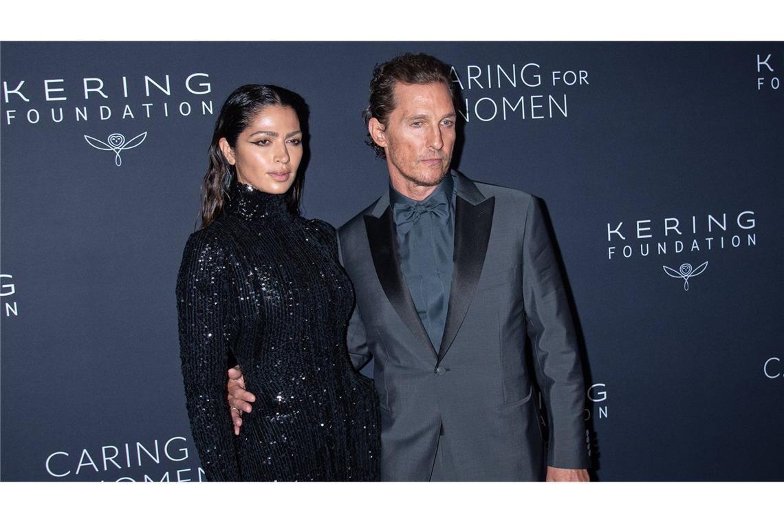 Interstellar-Hauptdarsteller Matthew McConaughey mit Ehepartnerin Camila Alves, Model und Fernsehmoderatorin.