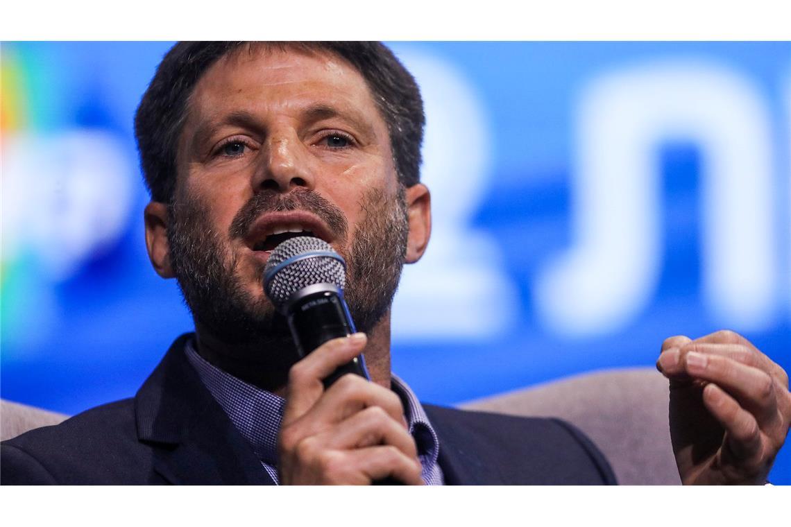 Israels rechtsextremer Finanzminister Smotrich setzt sich für eine israelische Wiederbesiedlung des Gazastreifens nach dem Krieg ein. (Archivbild)