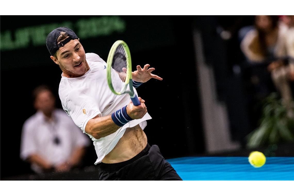 Jan-Lennard Struff führt das DTB-Team beim Davis Cup an.