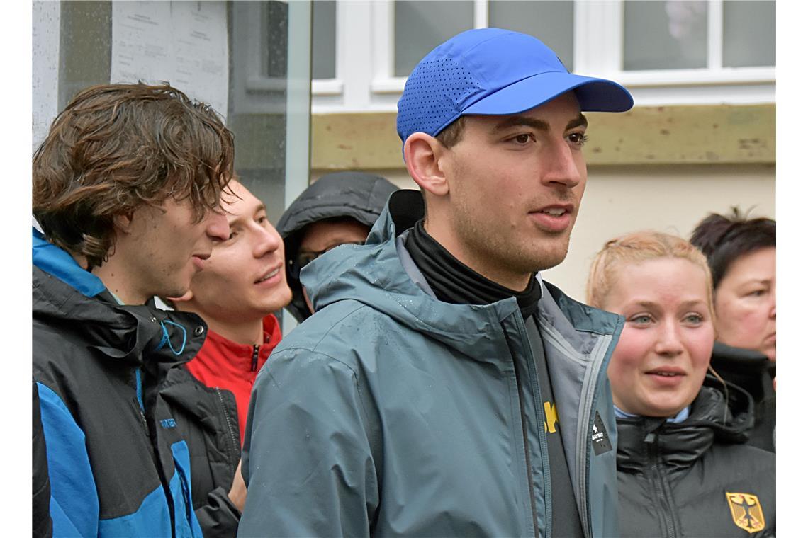 Jens Mergenthaler nach seinem vierten Sieg in Serie in Backnang.