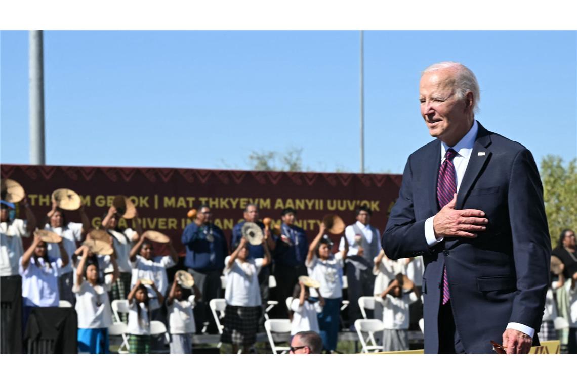 Joe Biden besuchte am Freitag ein Indigenen-Reservat in Arizona.