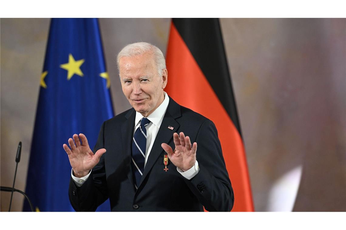 Joe Biden hat den Einsatz Deutschlands für die Ukraine gewürdigt.