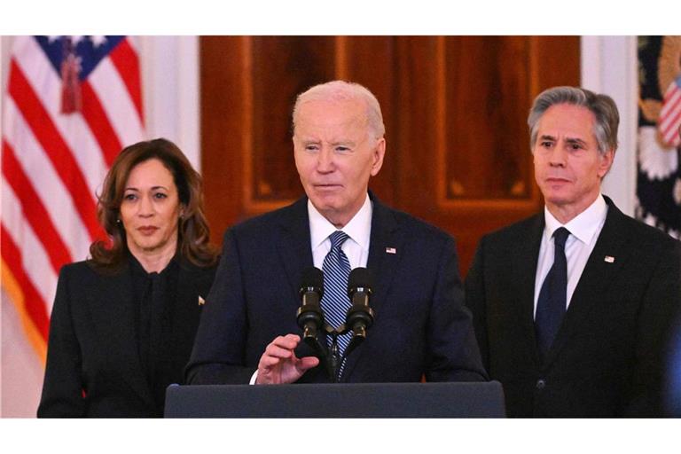 Joe Biden hat sich nach der Bekanntgabe der Waffenruhe-Vereinbarung zu Wort gemeldet.