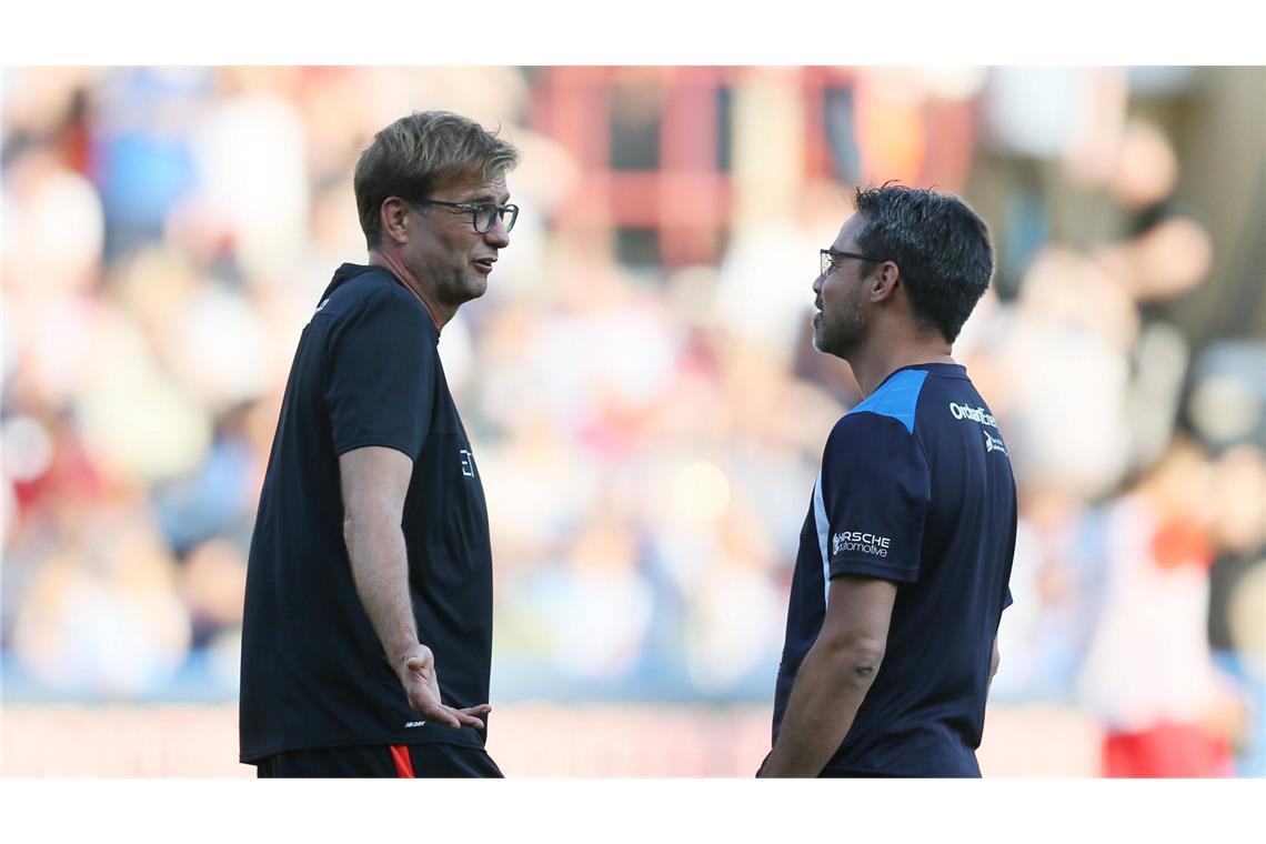 Jürgen Klopp (links) mit seinem Freund und Trauzeugen David Wagner (Archivbild)