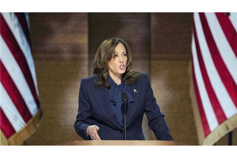 Kamala Harris auf dem Parteitag der Demokraten in Chicago.