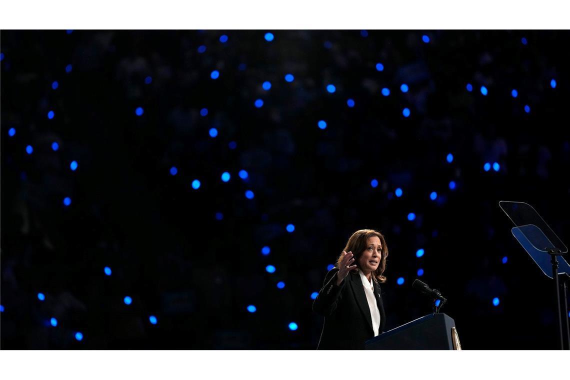 Kamala Harris bei einer Wahlkampfveranstaltung an der East Carolina University.