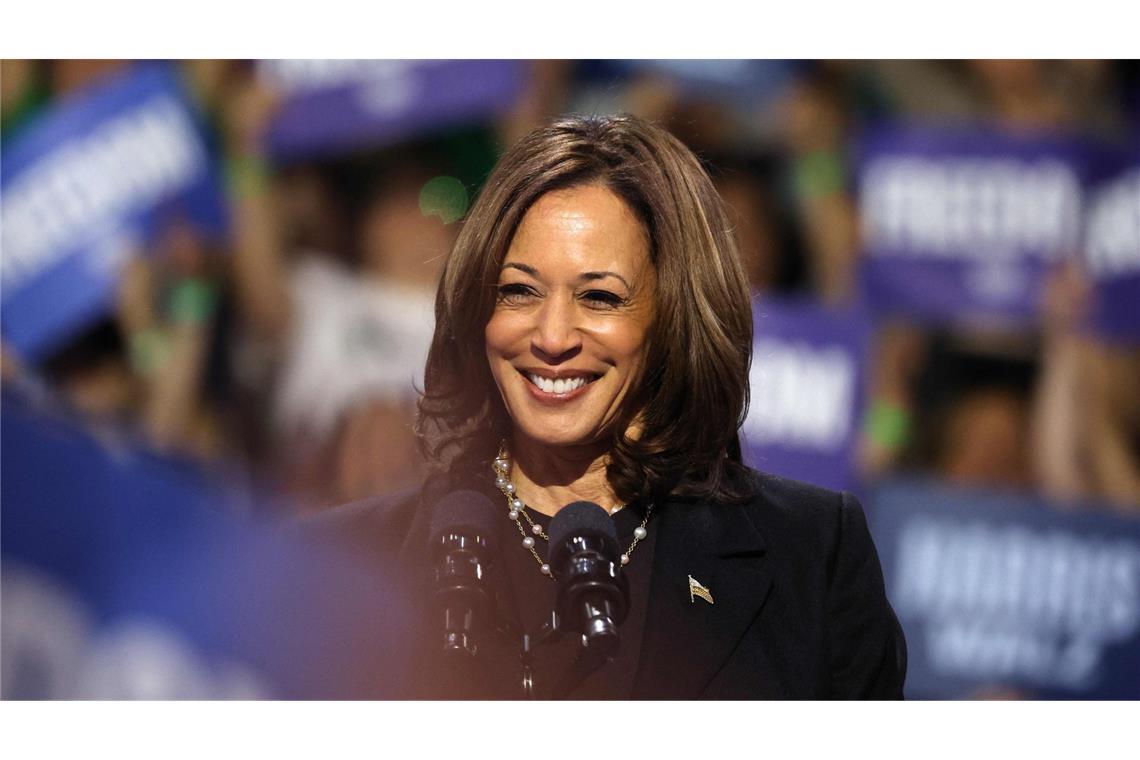 Kamala Harris bei einer Wahlveranstaltung in Eerie im US-Bundesstaat Pennsylvania.