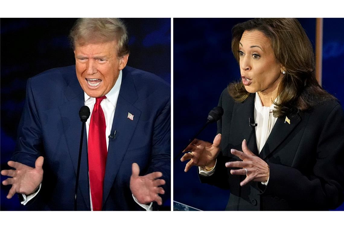 Kamala Harris und Donald Trump lieferten sich beim TV-Duell einen harten Schlagabtausch.