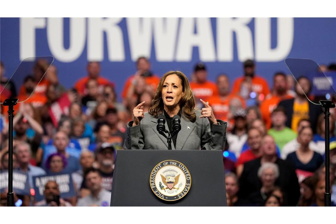 Kamala Harris wirbt im US-Bundesstaat Wisconsin für ihren neuen Weg vorwärts.