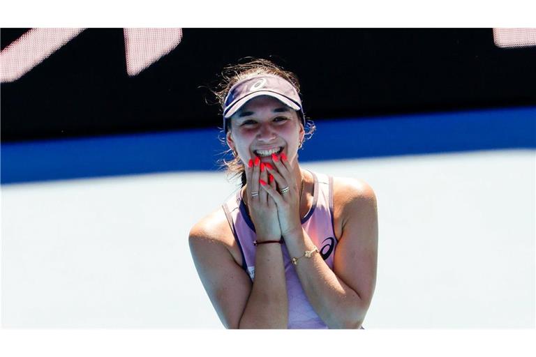 Kann Ihr Glück bei den Australian Open kaum fassen: Eva Lys.