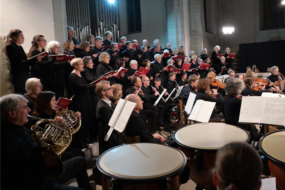 Kantor Gottfried Mayer leitete das rund 80-köpfige Musikensemble. Foto: Elisabeth Klaper