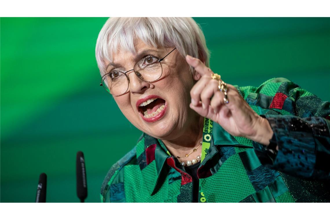 "Knallgrün" werde der Wahlkampf sein, sagt Kulturstaatsministerin Claudia Roth.