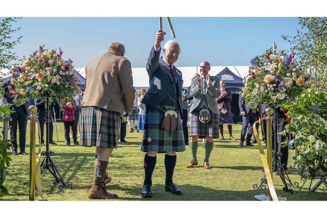 Königliches Vergnügen: Charles III. eröffnet die Blumenschau in Aberdeen.