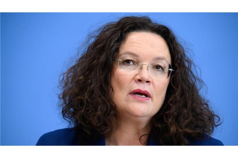 Legte ernüchternde Zahlen zur Beschäftigungsquote vor: Andrea Nahles, Vorstandsvorsitzende der Bundesagentur für Arbeit. (Archivbild)