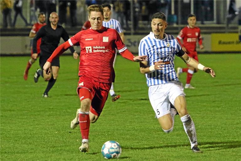 Loris Maier und dessen Teamkollegen von der TSG Backnang konnten sich gestern Abend in Pforzheim zu selten durchsetzen.Foto: A. Hornauer