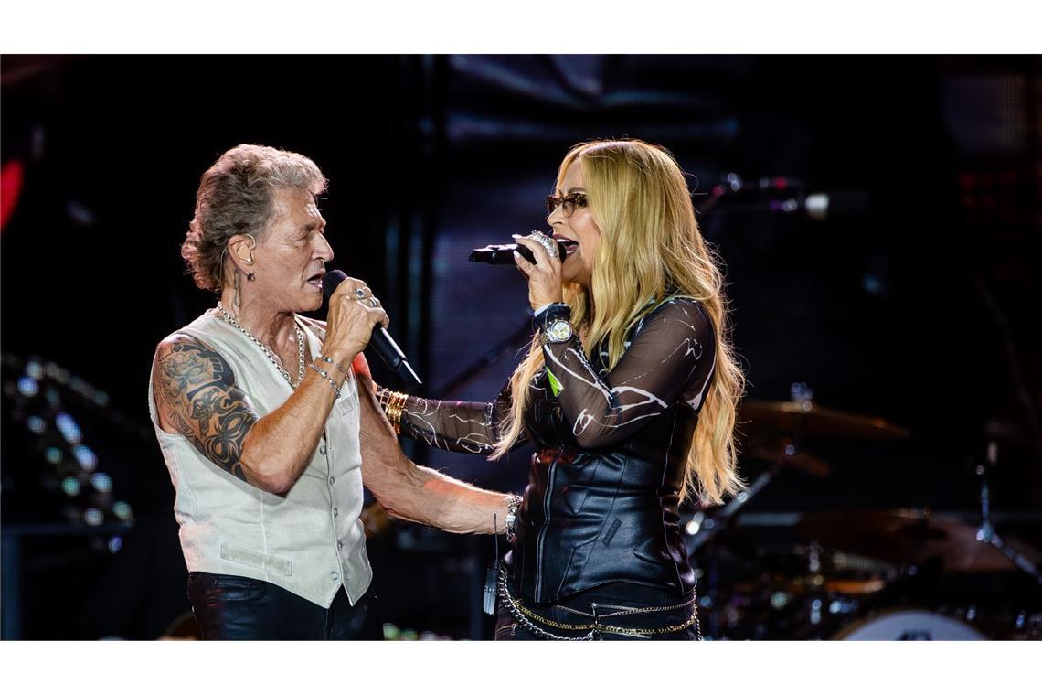 Maffay im Juli 2024 in Stuttgart mit US-Sängerin Anastacia.